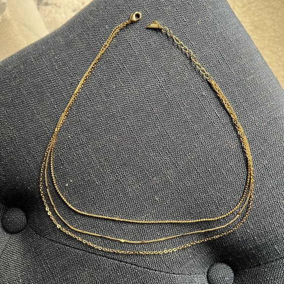 *HP* NIB! Sterling Forever Gold Plated 3 Layer Dainty Necklace [gift wrapped!] - Picture 11 of 13